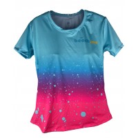 CAMISETA BEACH.ME ISA SELLA - AZUL/ROSA